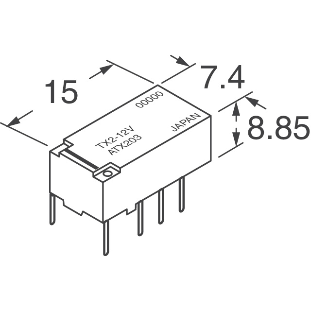 TXS2-4.5V Panasonic Electric Works  Signal Relays Up to 2 Amps
